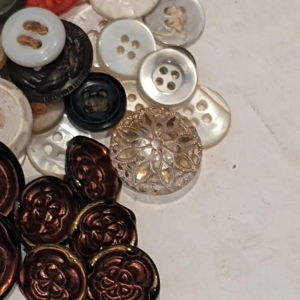 13.8oz Vintage Antique Button Brass Military Army Sailor Locket Mixed Sewing Lot - Picture 10 of 16